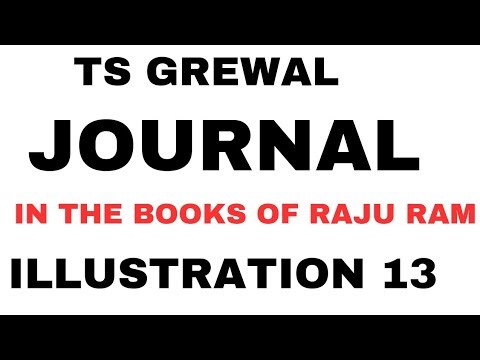illustration 13 | Journal | TS Grewal ‪@sethsaccountancytricks‬