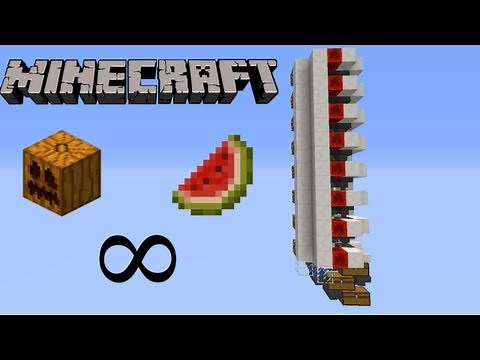 Ferme de pastèque /citrouille 100% Automatique - Minecraft 1.5 agriculture
