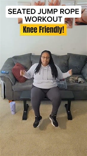 #seatedworkout #jumprope #chairworkout #lowimpactworkout #beginnerfitness #plussizefitness