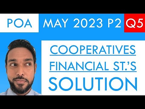 PoA - May 2023 P2 Q5 - Cooperatives | Appropriation account | Balance sheet