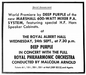 Sep 24, 1969: Deep Purple at Royal Albert Hall London, England, United Kingdom | Concert Archives