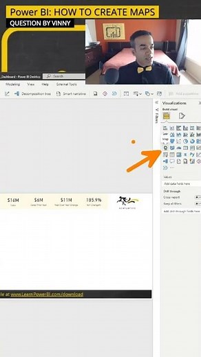 Power BI: How to Use Maps Visual? Q&A with Vinny #Shorts
