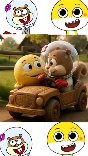 Incredibox Sprunki Oc Sandy Cheeks X Baby Shark Car Driving In Real #sprunki