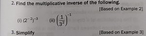 Find the multiplicative inverse of the following.Based on Exam... | Filo