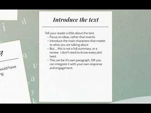 What is a Reading Response? NCEA Level 2