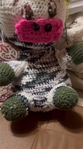 Mr.squishy my marry moo cow 🐄 that I crochet for Mr mi miss mi