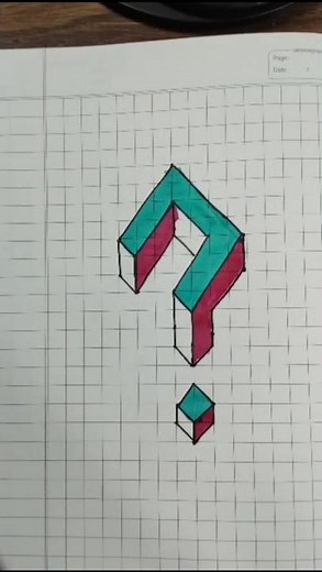 Unbelievable 3D Question Mark Drawing ✏️ #Shorts | Easy 3D Optical Illusion Art