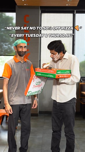 💯 Tuesday-Thursday bore hotay hain? Phone uthao, app kholo, pizza order karo! 📱 Tuesday-Thursday Special: Medium 840 | Large 1290 | Party 1890 Order Online www.timmys.com.pk Download Timmy app Now! Android bit.ly/3ADN4pS Apple apple.co/3CPIu8H | Timmy's