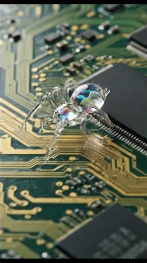 Glass Spider's Survival on a Circuit Board