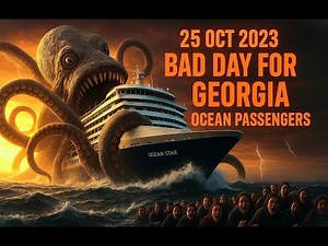 kraken attack on lexury ship in 25 OCT 2023 Georgia Ocean