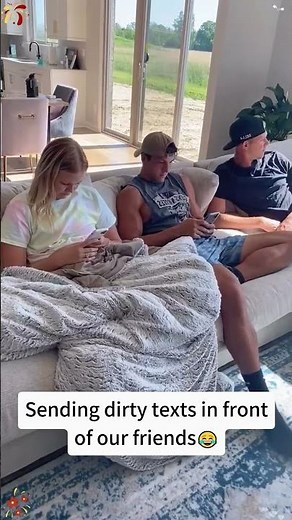 Send a hot text message to your wife in front of your family#couple #Love #husbandandwife #wife