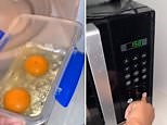 Woman's hack to cook eggs in the microwave