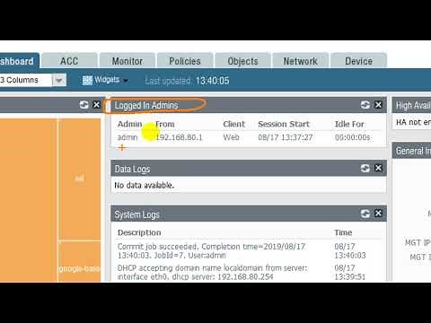 Palo Alto Firewall Dashboard Tab