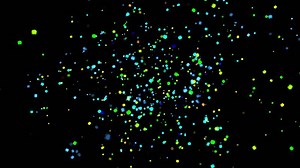 Download a black background with many small colored dots for free