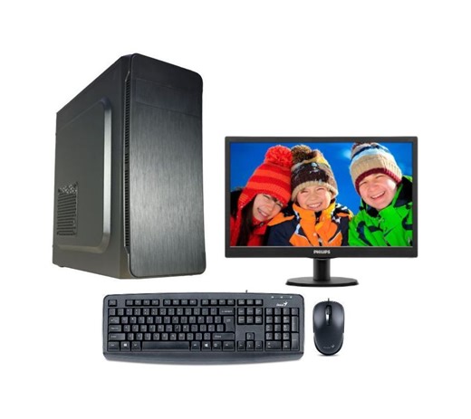 Smart PC Office Assistant PC Compact Desktop (Ryzen 3-2200G/8GB DDR4/1TB HDD/W10 Pro) și Monitor Acer K202HQLA 19.5" HD