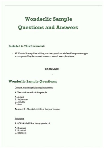 #learnexams Latest wonderlic sle test question and answers with complete solutions1877 video