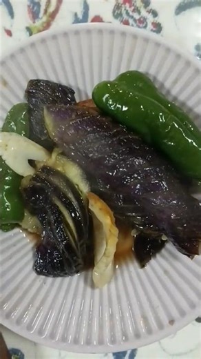 お鍋事😆🍆🫑に竹輪の煮浸し茄子がとろとろ～美味し😆