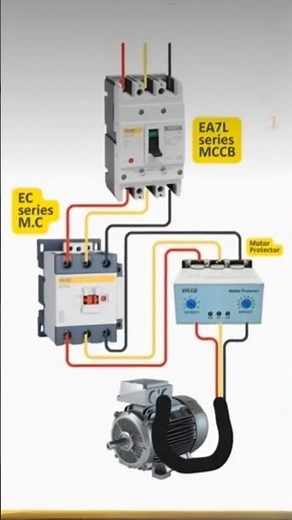 3-Phase Motor Protection Using MCCB, AC Contactor, & Motor Protector