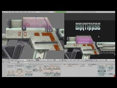 Fast and easy way to texture a gun in Blender 3D