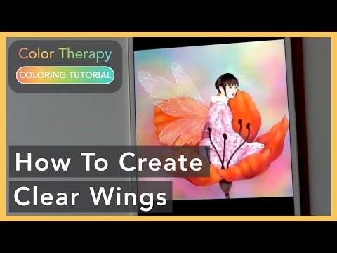Digital Painting Tutorial: How To Create Clear Wings | Color Therapy Adult Coloring