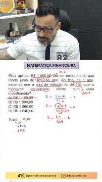 Financial Mathematics - Apparent Rate and Real Rate #enem #matematik #matemáticafinanceira #matem...