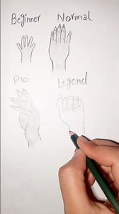 Hand Drawing Levels | Beginner vs Normal vs Pro vs Legend ✍️ Easy Pencil Sketch Challenge