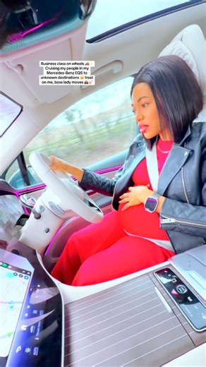 Olivia Chukwu on Instagram: "Business class on wheels 🚗✨ Cruising my people in my Mercedes-Benz EQS to unknown destinations 😜 treat on me, boss lady moves 💼💅"