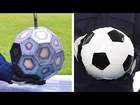 Hydroforming an Inflated Metal Football