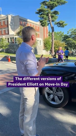 Just call him mover-in-chief. 🫡 | Amherst College