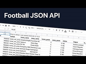 Importing Football JSON API to Google Spreadsheet