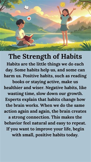 The Strength of Habits #shorts #english #englishmerl #englishreading #englishgrammar #education