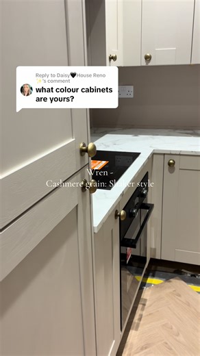 Stunning Cashmere Grain Kitchen Cupboards from Wren