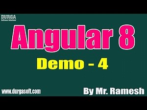Angular 8 tutorial || Demo - 4 || by Mr. Ramesh On 26-12-2019
