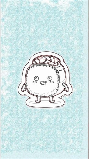Easy Kawaii Sushi Drawing for Beginners! Step-by-Step