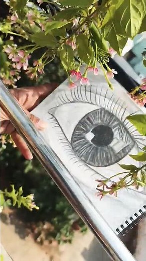 How to draw a realistic eye 📈| eye drawing for beginners | #drawing #art #trend #eye