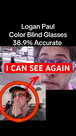 Logan Paul Seeing COLORS for the FIRST TIME #loganpaul #impaulsive #funny #colorblind