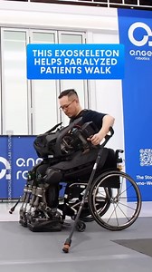 Exoskeleton device allows paralyzed patient to walk