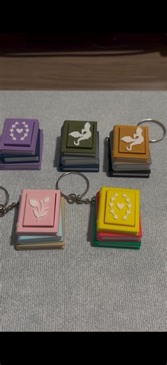 Book Stack Fidget Clicker With Keychain - 3D Printed - Bookish Accessory - Etsy