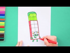 How to draw Number 14 (Numberblocks)