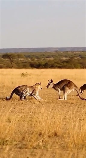 Baby Kangaroo Runs to Mom — Unexpected Savior Appears