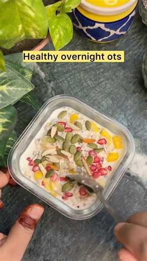 Overnight Oats and Chia Seeds Recipe # #youtubeshorts #breakfast #health #weightloss