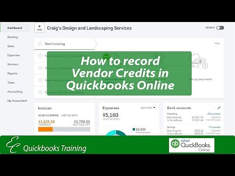 How To Record a Vendor Credit in QuickBooks Online
