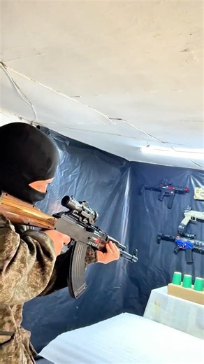 AK47 gel blaster is actually crazy 🤩 #airsoft #gelblaster #orbeez