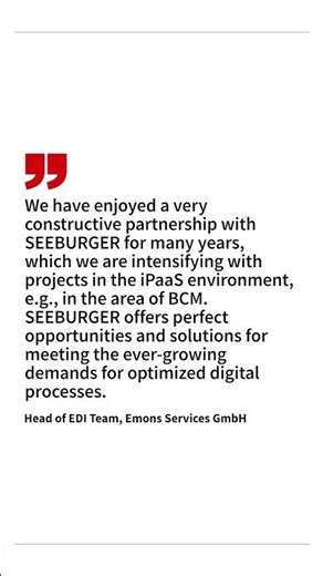 Emons Logistics Creates Future-Proof Logistics Processes With SEEBURGER iPaaS