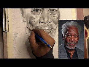 How to Draw Morgan Freeman | Realistic Portrait Using the Grid Method (Step-by-Step Tutorial)