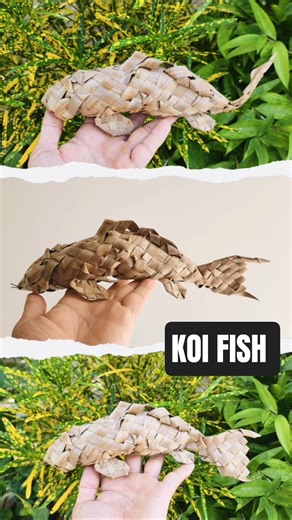 Con Cá làm từ Lá dừa |Cocoleaf Fish #ladua #handmade #fish #koi #diy #fpy #makebyme #coconutleaves