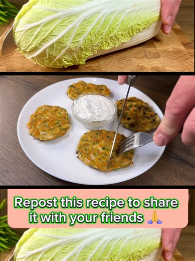 Veggie Secrets: Chinese Cabbage Best way to cook Chinese cabbage for flavor Preparation and ingredients: 1 Chinese cabbage Pour boiling water over it 1 onion vegetable oil 3 cloves of garlic 1 carrot 7 mushrooms spring onions Parsley 2 eggs Salt, ground pepper, paprika 250 g yogurt dill 1/2 lemon Salt Fry until golden brown on both sides Bon appetit! #chinesecabbage #healthyrecipes #veganfood #cookinghacks #creatorsearchinsights