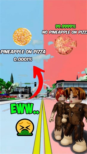 Only 0.0001% of people like THIS FOOD🍕🍍 #roblox