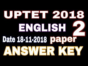 paper 2 english answer key 2018 | English answer key