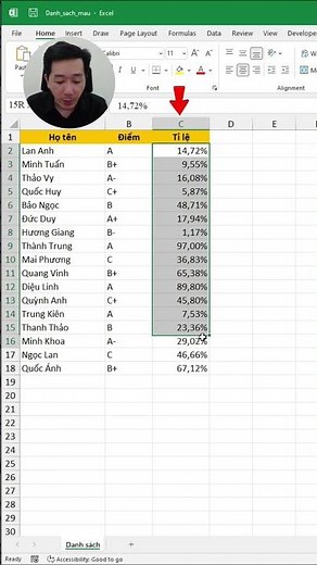 Cách tạo tỉ lệ % trong excel - Daotaotinhoc.vn